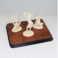 set sculpturi Art Deco " African Revival ".fildes natural. cca 1930